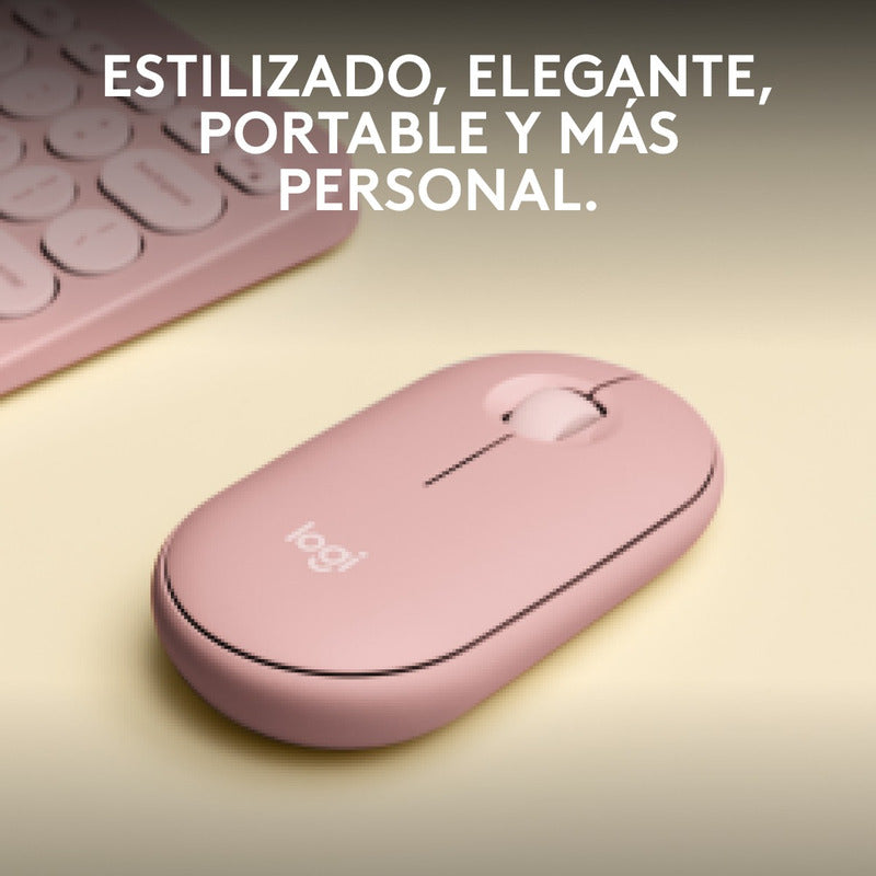 Mouse Bluetooth Multidispositivo Logitech Pebble 2 M350s, Rosa