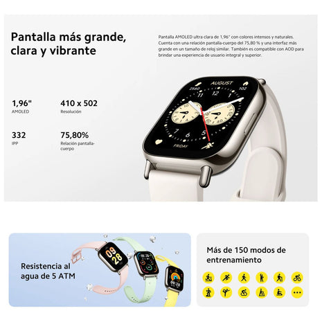 Xiaomi Redmi Watch 5 Lite, Pulsera Smart Gps Llamada Bt, Blk Negro Negro