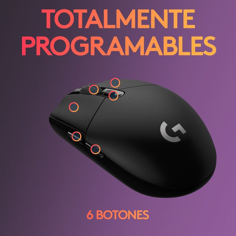 Mouse Gamer Inalámbrico Logitech G305 / 12000dpi - Negro Black