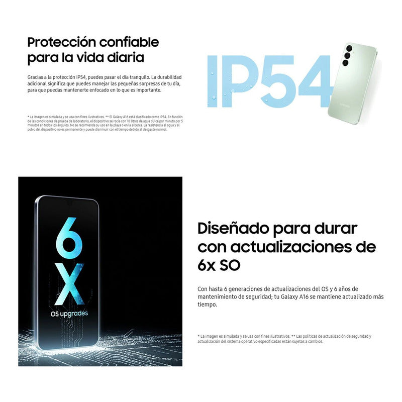 Celular Samsung Galaxy A16 4g Dual Sim 128gb/6gb Ip54, Negro