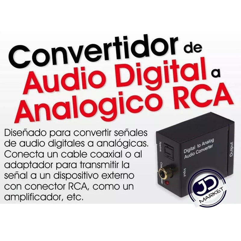 Convertidor De Audio Digital Óptico/coaxial A Análogo Rca