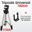 Trípode Cámara 3120a Hasta 102cm + Estuche + Clip Celular Negro