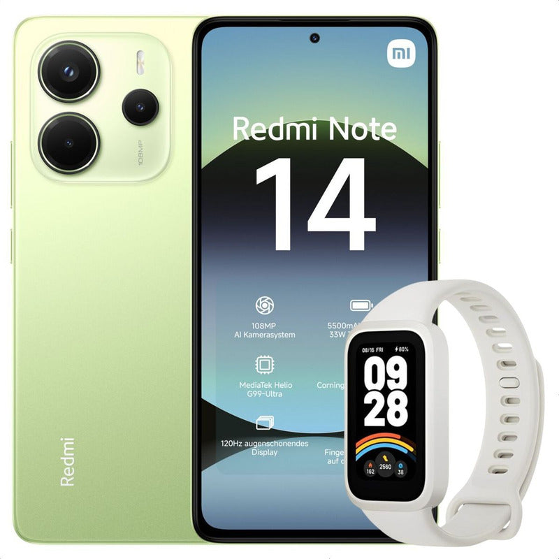 Celular Xiaomi Redmi Note 14 256gb/8gb Vrd + Band 9 Active