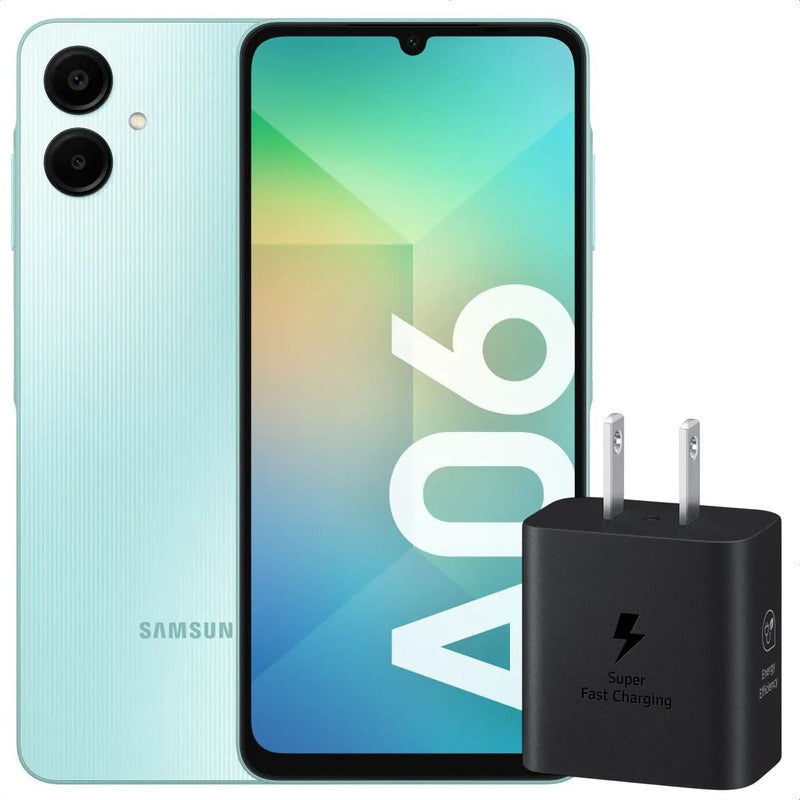 Celular Samsung Galaxy A06 128gb/4gb Verde + Cargador 25w