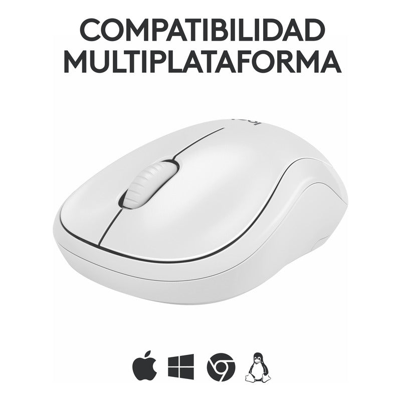 Mouse Bluetooth Logitech M240 Silent Un 90% Silencioso, Wht