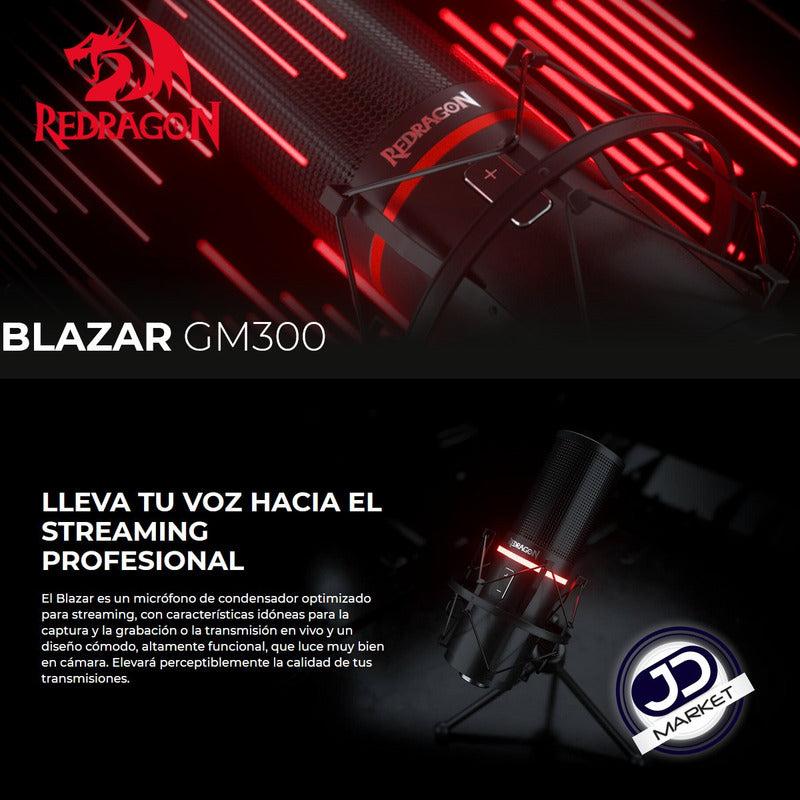 Redragon Gm300 Blazar, Micrófono Cardioide Gamer / Streaming