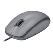 Mouse Óptico Logitech M110 Silent con Clics 90% más Silenciosos Cable USB Diseño Ambidiestro - Gris