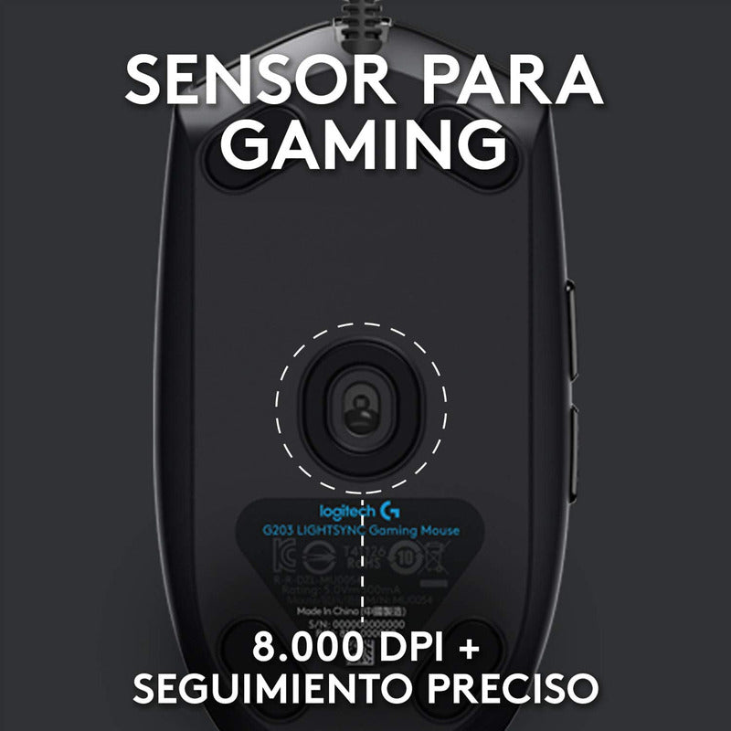 Combo Gamer Teclado Logitech G213 + Mouse G203 + Diadema G335