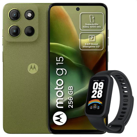 Celular Motorola Moto G15 256gb/4gb Vrd + Mi Band 9 Active