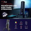 Micrófono Usb Streaming 4-en-1 Trust Gxt 258 Fyru, Iluminado