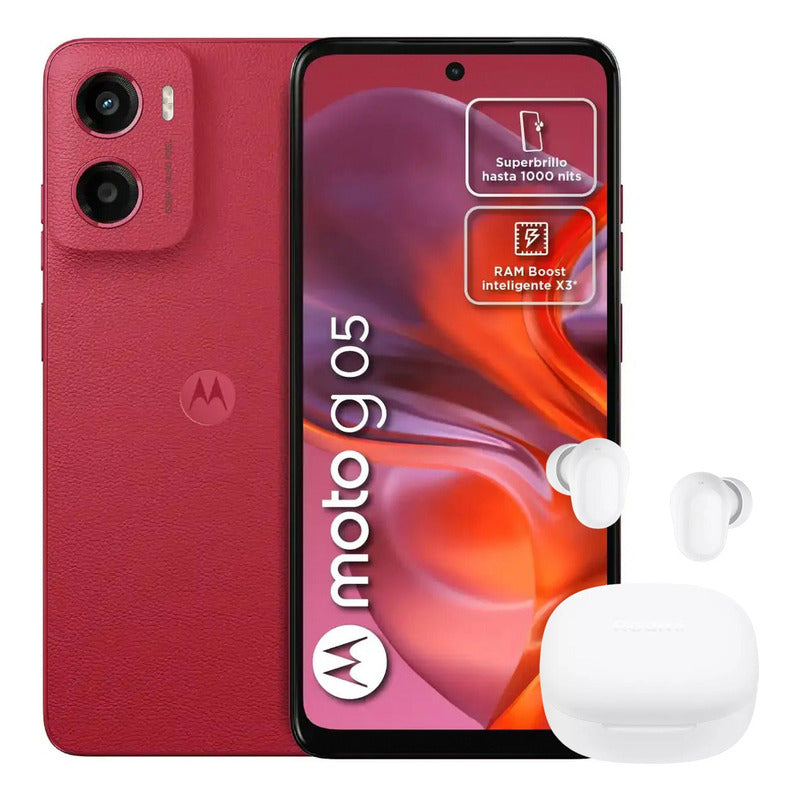 Celular Motorola Moto G05 128gb/4gb Rojo + Buds 6 Play
