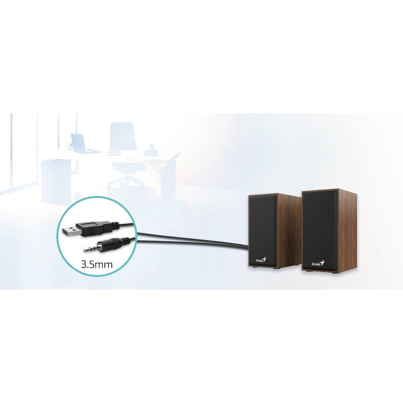 Parlantes Genius SP-HF180 2.0 USB 6W RMS para PC y Escritorio
