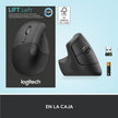 Mouse Ergonómico Vertical Logitech Lift Left, Inalámbrico para Manos Pequeñas y Medianas, Zurdo