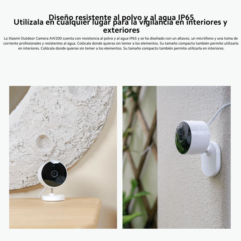 Xiaomi Aw200 Cámara Seguridad Exterior Ip65 1080p Full-color Blanco Vison Nocturna a Color