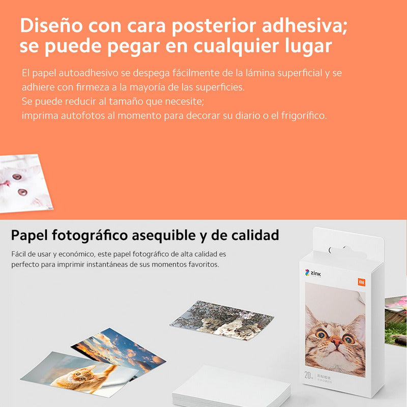 Xiaomi Papel Fotográfico (100 Hojas) Portable Photo Printer