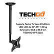 Soporte De Techo Inclina Tv 23''»55''/30kg, Techgo Spt-2202 Negro