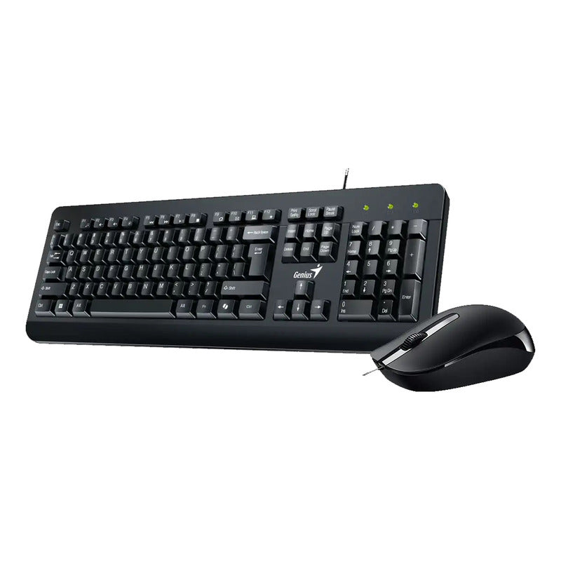 Combo Teclado Y Mouse Ergonómico Genius Km-160, Conexión Usb
