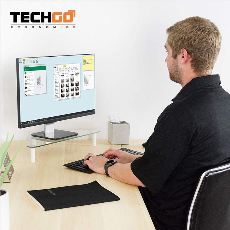 Base Mesa De 2 Niveles: Portátil, Pc, Monitor, Techgo Bma-12