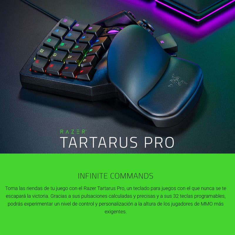 Teclado Keypad Razer Tartarus Pro Óptico Analógico 32 Teclas