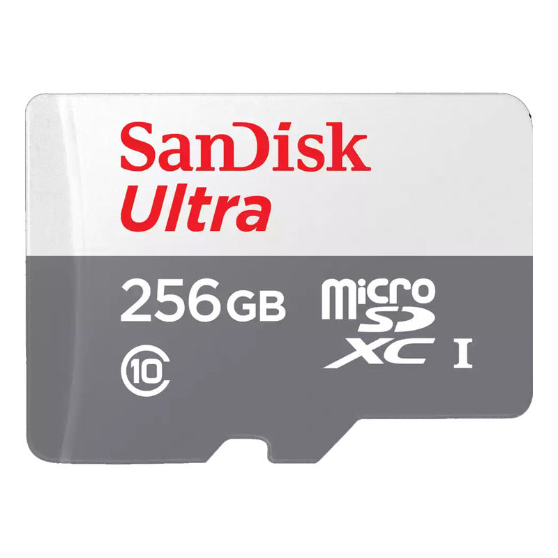 Tarjeta Micro SDXC 256GB SanDisk Ultra, UHS-I, C10, 100mb/s