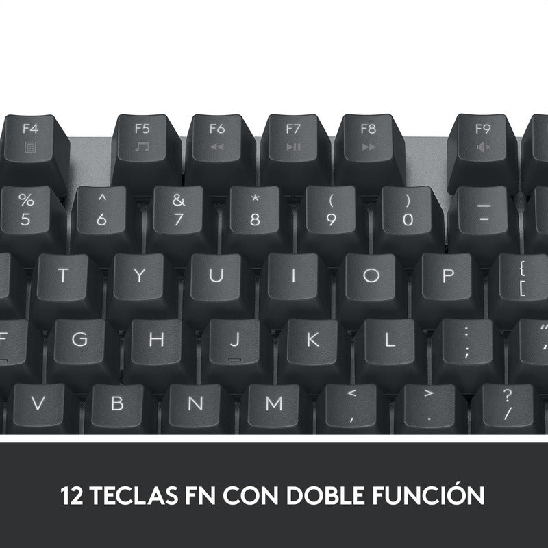 Teclado Mecánico Logitech K835 TKL con Diseño Compacto en Aluminio, Inglés