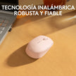 Mouse Inalámbrico Logitech M170 Receptor USB 2.4GHz Batería 12 Meses Diseño Portátil Ambidiestro - Rosa
