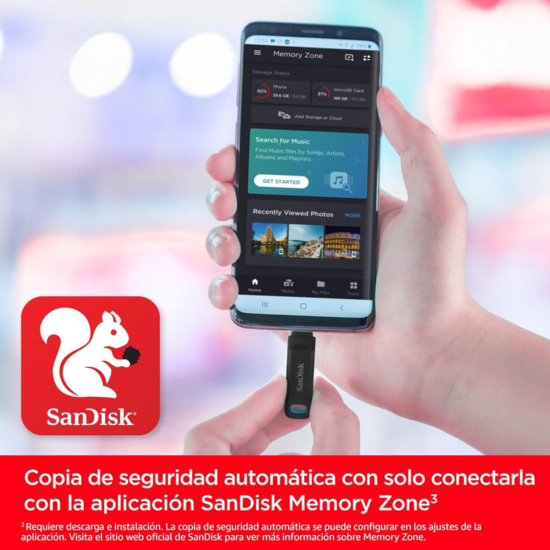 Memoria Usb 3.2 + Usb-c De 256gb Sandisk Ultra Dual Drive Go
