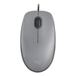 Mouse Óptico Logitech M110 Silent con Clics 90% más Silenciosos Cable USB Diseño Ambidiestro - Gris