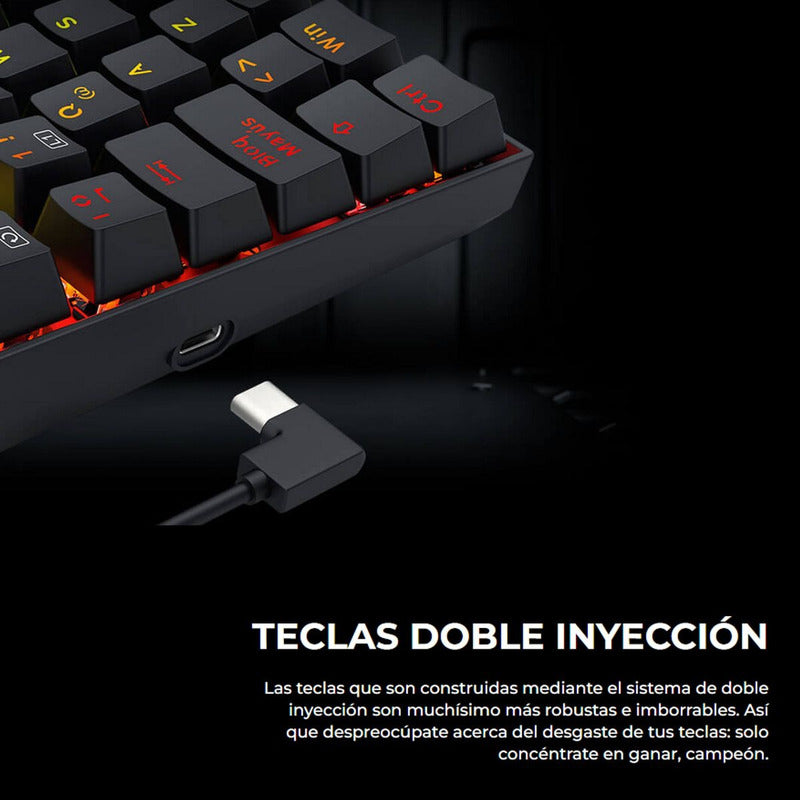 Teclado Gamer Redragon Ziggs K669-rgb 94 Teclas, Sw Red, Esp