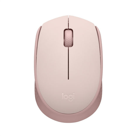 Mouse Inalámbrico Logitech M170 Receptor USB 2.4GHz Batería 12 Meses Diseño Portátil Ambidiestro - Rosa