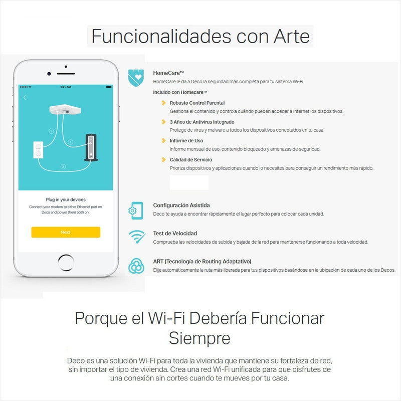 Sistema Wifi Malla Para  La Casa Tp-link Deco M5 (3-pack), Blanco