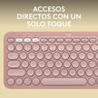 Combo Logitech Bluetooth: Teclado K380s + Mouse M350s, Rosa