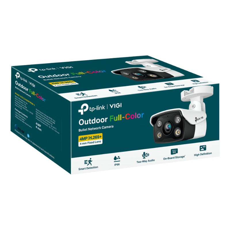 Cámara Wifi Exterior Bullet 4mp, Tp-link Vigi C340-w + 256gb
