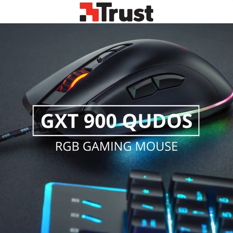 Mouse Gamer Profesional Trust Gxt 900 Qudos / Rgb / 15000dpi