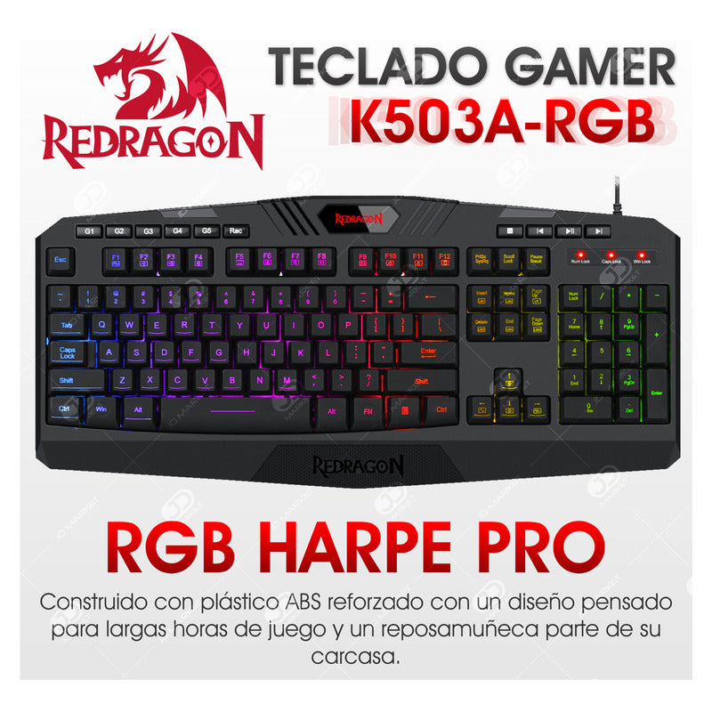 Combo Gamer Redragon Teclado K503a Rgb Esp + Mouse M601 Rgb