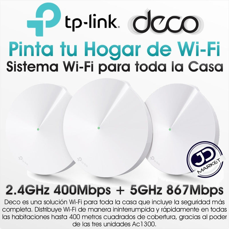 Sistema Wifi Malla Para  La Casa Tp-link Deco M5 (3-pack), Blanco