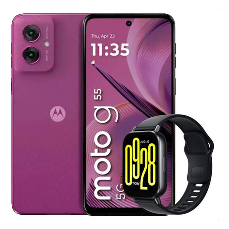 Celular Motorola Moto G55 5g 256gb/8gb Pink + Watch 5 Active