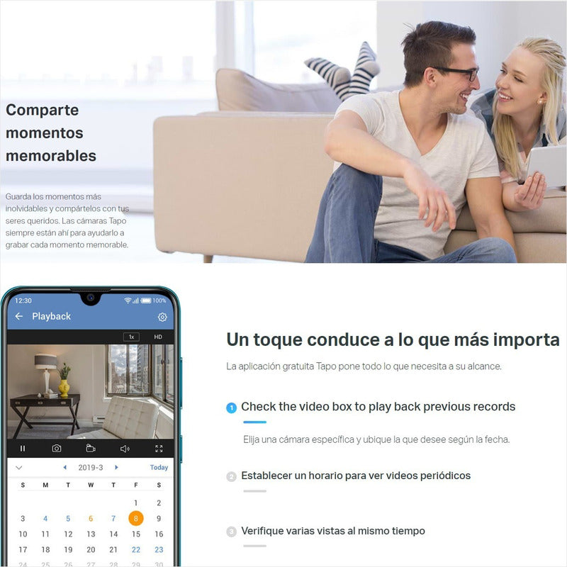 Cámara Seguridad Ip Wifi Alarma 3mp Audio, Tp-link Tapo C110