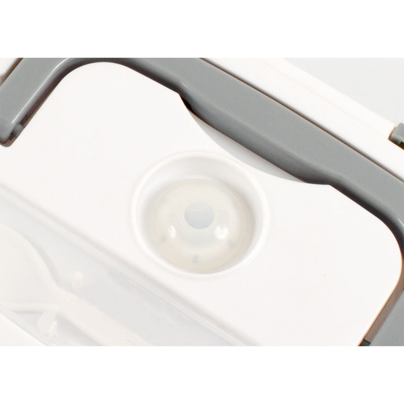 Lonchera Eléctrica Kalley Porta Comida 1.1lt, Garantía 1 Año Blanco/gris