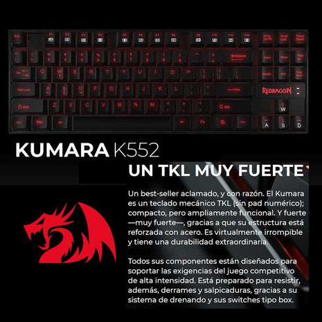 Combo Gamer Redragon: Teclado Mecánico K552rgb + Mouse M607