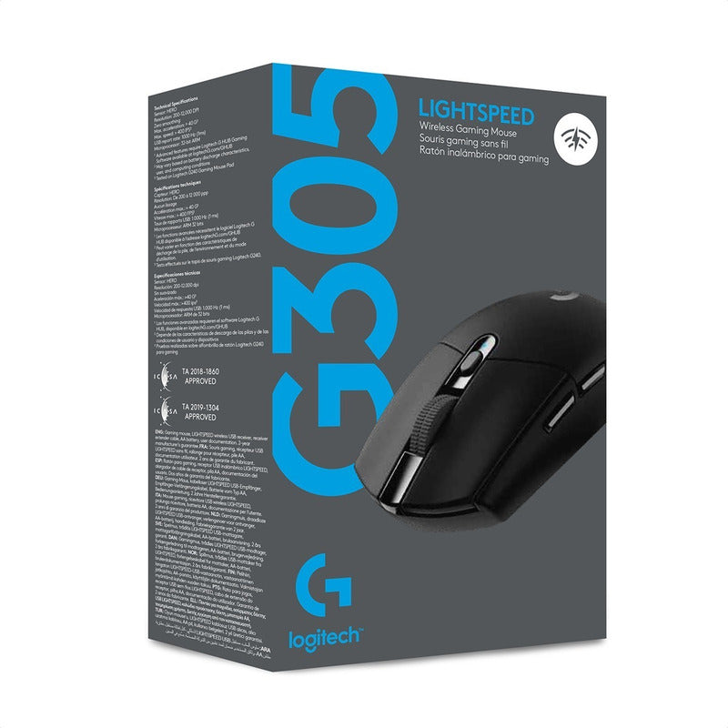 Mouse Gamer Inalámbrico Logitech G305 / 12000dpi - Negro Black