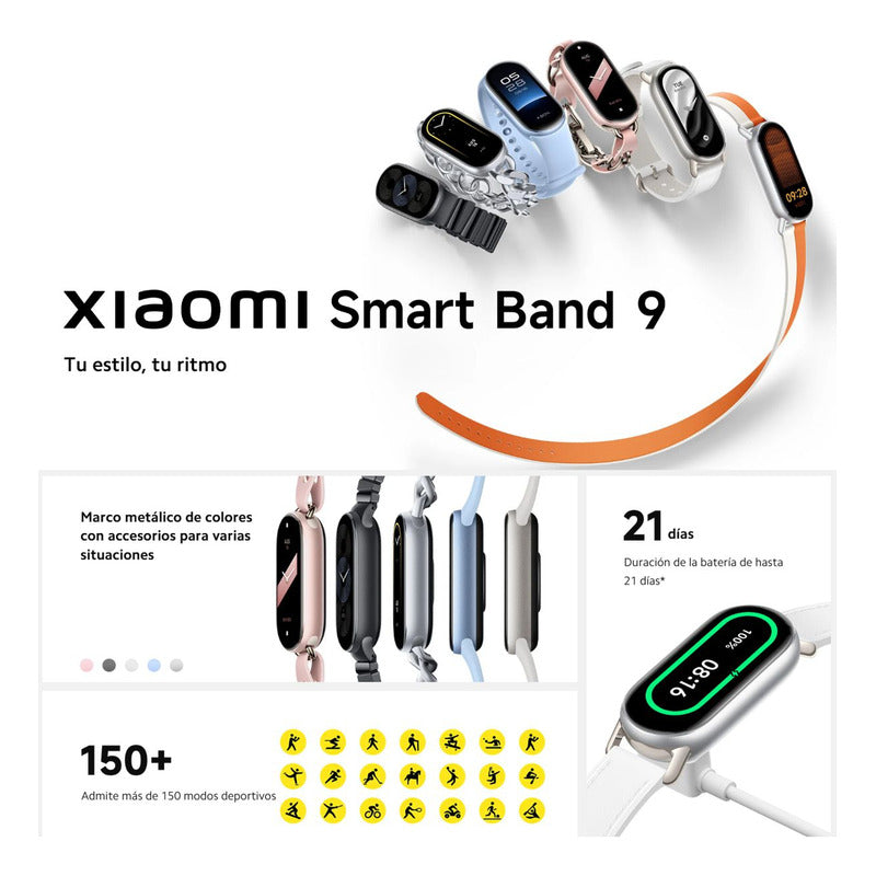 Xiaomi Smartwatch Smart Band 9, Pulsera Inteligente Bt, Slvr