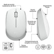 Mouse Inalámbrico Logitech M170 Receptor USB 2.4GHz Batería 12 Meses Diseño Portátil Ambidiestro - Blanco