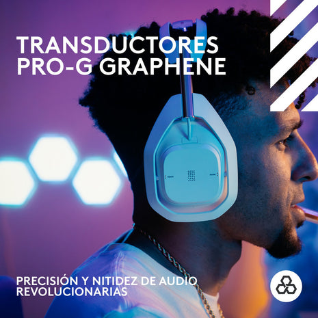 Audífonos Diadema Gamer Inalámbrica Logitech G Astro A50 X LIGHTSPEED Base PLAYSYNC PC PS5 XBOX - Blanco