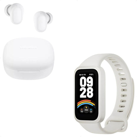 Combo Xiaomi: Pulsera Inteligente Smart Band 9 Active + Buds 6 Play, Blanco