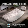 Teclado Ergonómico Inalámbrico Logitech Wave Keys, Blanco