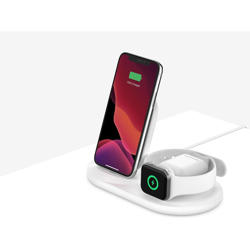 Base De Carga 3 En 1 Wireless Boost Charge Blanco - Belkin