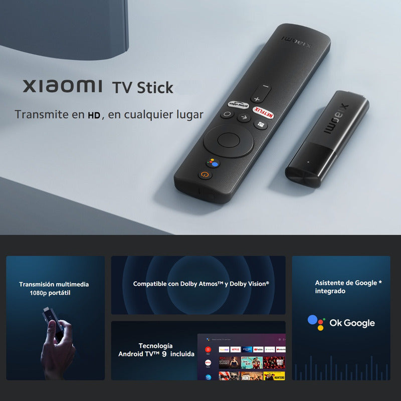 Xiaomi Mi Tv Stick, Chromecast 1080p Android 8gb Rom/1gb Ram