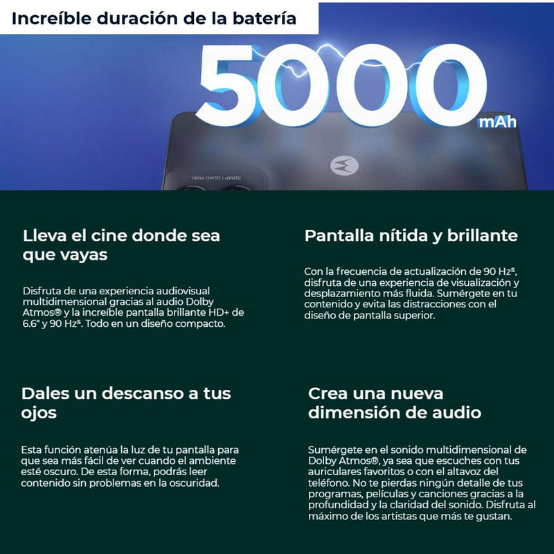 Motorola Moto G04s 128gb/4gb Blk + Audífonos Genius Hsm905bt