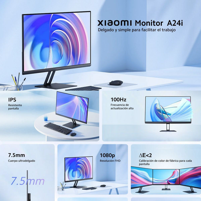 Monitor Xiaomi A24i, Pantalla Ips 7.5mm, Full Hd 1080p 100hz